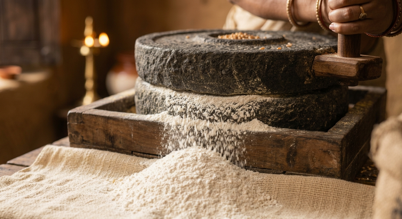 Freshly Milled Grain at Ganpati Flour Mill
